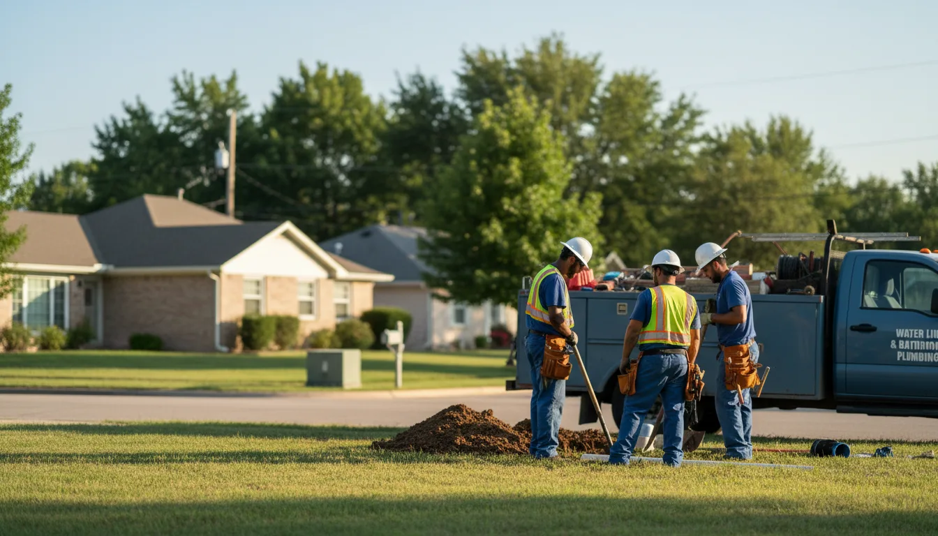 Residential water line and bathroom plumbing service in Hiawatha, IA